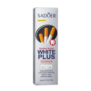 SADOER White Plus Toothpaste - Smokes & Coffee Stains Removal (100g)