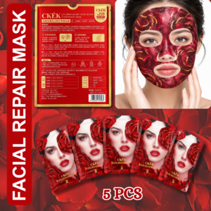 BOSSman Anti-Wrinkle Red Rose Face Mask – Hyaluronic Acid, Collagen & Peptide Mesh Mask