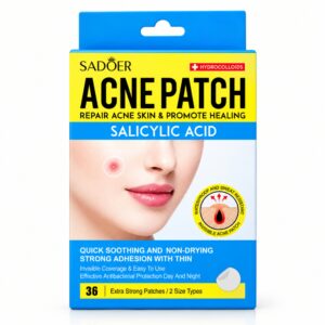 SADOER Salicylic Acid Acne Patch – Hydrocolloid Pimple Patches, 36 Patches, 2 Sizes