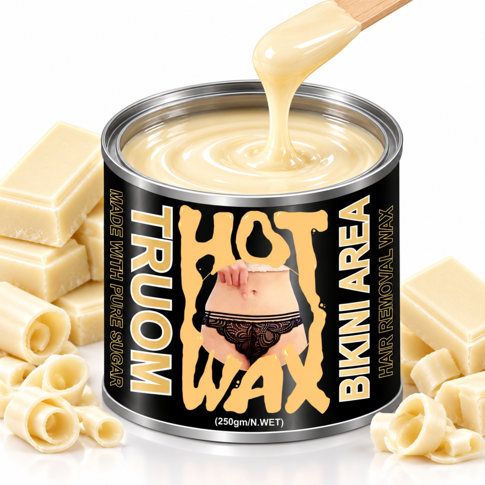 TRUOM White Chocolate Wax 250g | Professional Hair Removal Wax for Smooth & Clean Skin