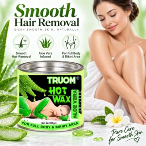TRUOM Aloe Vera Wax 600g | Professional Hair Removal Wax for Smooth & Clean Skin