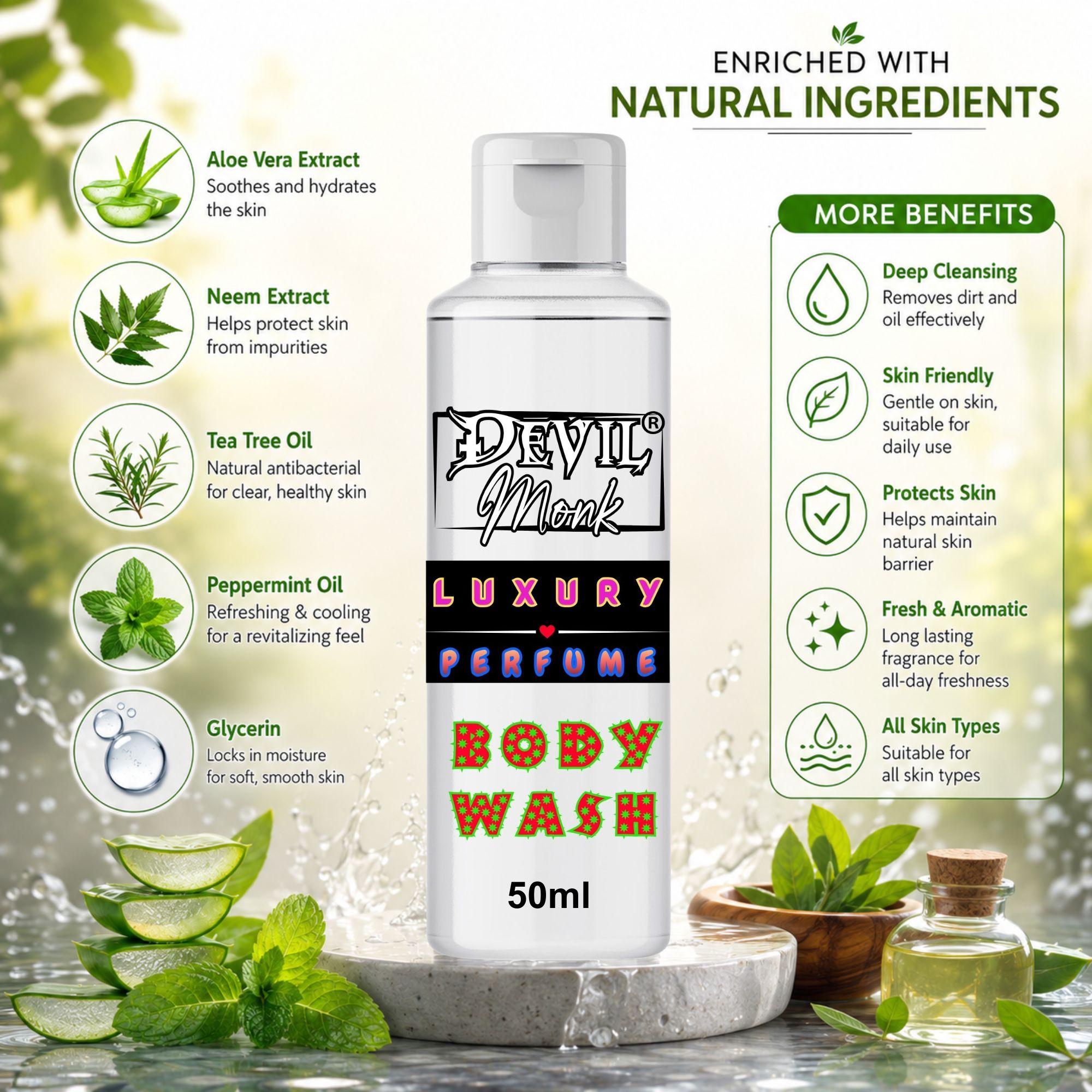 TRUOM Body Wash 50ml | Refreshing Daily Body Cleanser for Men & Women - Image 7